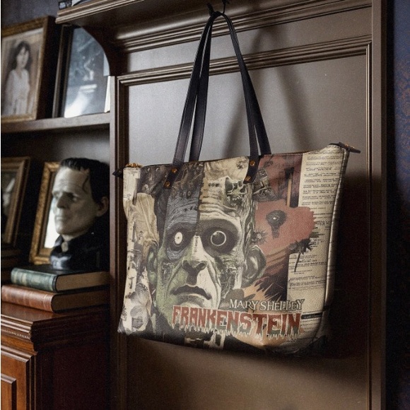 Lettoria Frankenstein Old Parchment Leather Handbag - Picture 4 of 6
